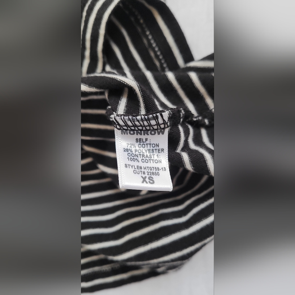 NWT! Cotton Striped Narrow Tank by Monrow Women's Size XS - Picture 7 of 10